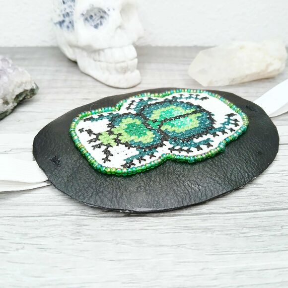 OOAK Beetle Eye Patch, Adjustable Costume Accessory, Statement Vision Ocular Aid - Picture 3 of 8